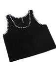 CH Plus Jacquard Cropped Tank Top CHプラス ジャカードクロップド タンクトップ ノースリーブ S