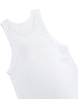 Beads Embroidery Cross Tank Top ビーズクロス タンクトップ ワンピース ホワイト ピンク ノースリーブ コットン M/L