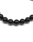 BEAD 8mm ビーズ ブレスレット SV925 シルバー ブラックトルマリン CHクロスボール