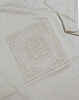 モザイク 刺繍入り ポケット Tシャツ 6H4615DA ベージュ コットン 半袖 36 H パッチ