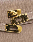 ケリーウォレット ロング トゥーゴー エトゥープ エプソン ゴールド金具 B刻印