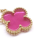 ヴィンテージアルハンブラ ネックレス 1モチーフ VCARPQZK00 750YG イエローゴールド エナメル ピンク ペンダント