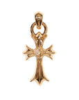 CH CRS HRT P DIA W BALE CHクロス ハート スモール Wベイル ネックレストップ 22K ゴールド パヴェダイヤモンド ペンダントトップ チャーム