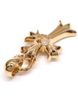 CH CRS HRT P DIA W BALE CHクロス ハート スモール Wベイル ネックレストップ 22K ゴールド パヴェダイヤモンド ペンダントトップ チャーム
