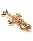 CH CRS HRT P DIA W BALE CHクロス ハート スモール Wベイル ネックレストップ 22K ゴールド パヴェダイヤモンド ペンダントトップ チャーム