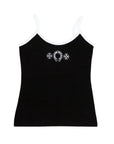 Horseshoe Short Camisole Top ホースシュー ショート キャミソールトップ ブラック ホワイト S タンクトップ