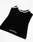 Horseshoe Short Camisole Top ホースシュー ショート キャミソールトップ ブラック ホワイト S タンクトップ