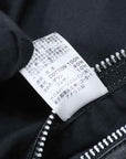 STIFF LTHR スティッフ クロスボールボタン ダウンジャケット ブラック レザー SV925 シルバー M スクロールラベル