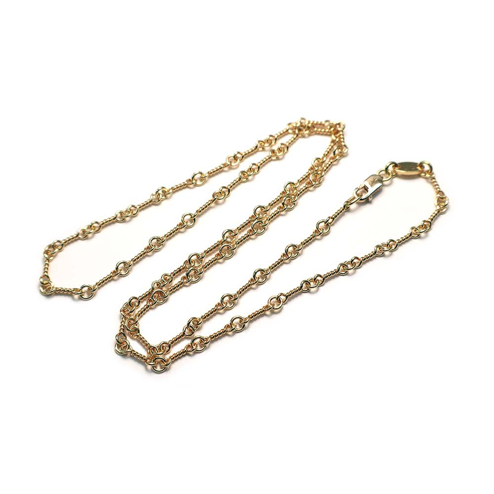 ツイスト チェーン ネックレス 18inch Twist Chain Necklace 22K ゴールド