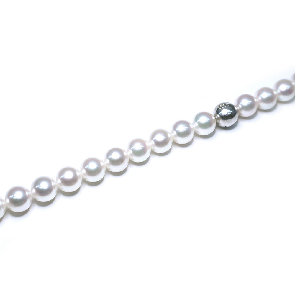 ミキモト パール タイニーCHクロス ネックレス パヴェダイヤモンド PEARL TINY CH CRS P DIA 16inch K18WG ホワイトゴールド 真珠