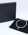 ミキモト パール タイニーCHクロス ネックレス パヴェダイヤモンド PEARL TINY CH CRS P DIA 16inch K18WG ホワイトゴールド 真珠