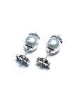 ミキモト ホワイトパール CHプラス スタッド ピアス White Pearl CH Plus Stud Earrings K18WG ホワイトゴールド 真珠