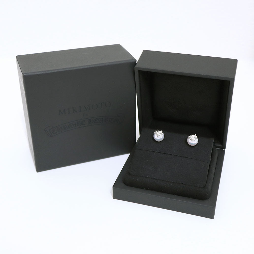 ミキモト ホワイトパール CHプラス スタッド ピアス White Pearl CH Plus Stud Earrings K18WG ホワイトゴールド 真珠