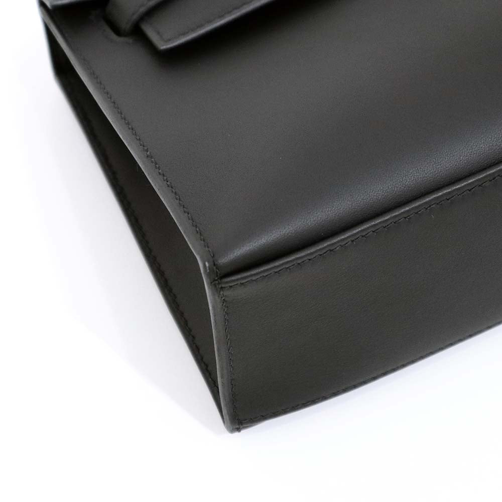 ポシェットケリー ブラック スイフト シルバー金具 G刻印