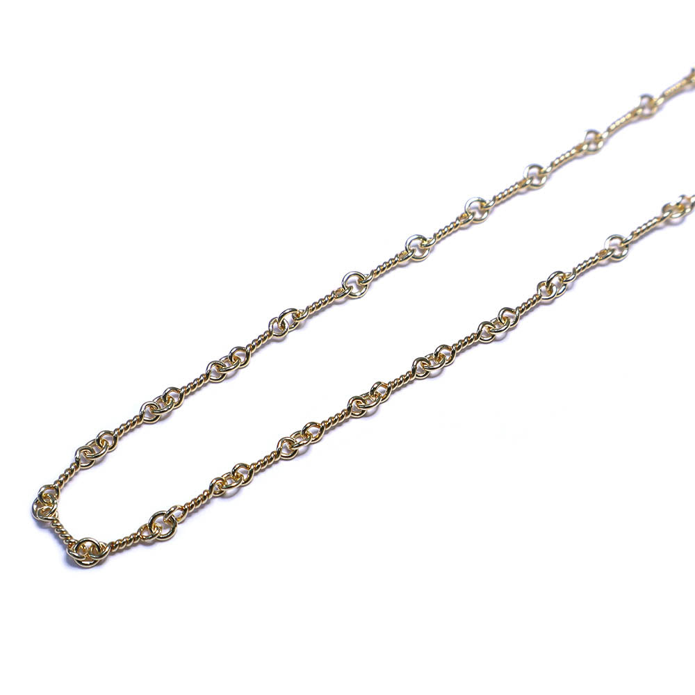 ツイスト チェーン ネックレス 18inch Twist Chain Necklace 22K ゴールド