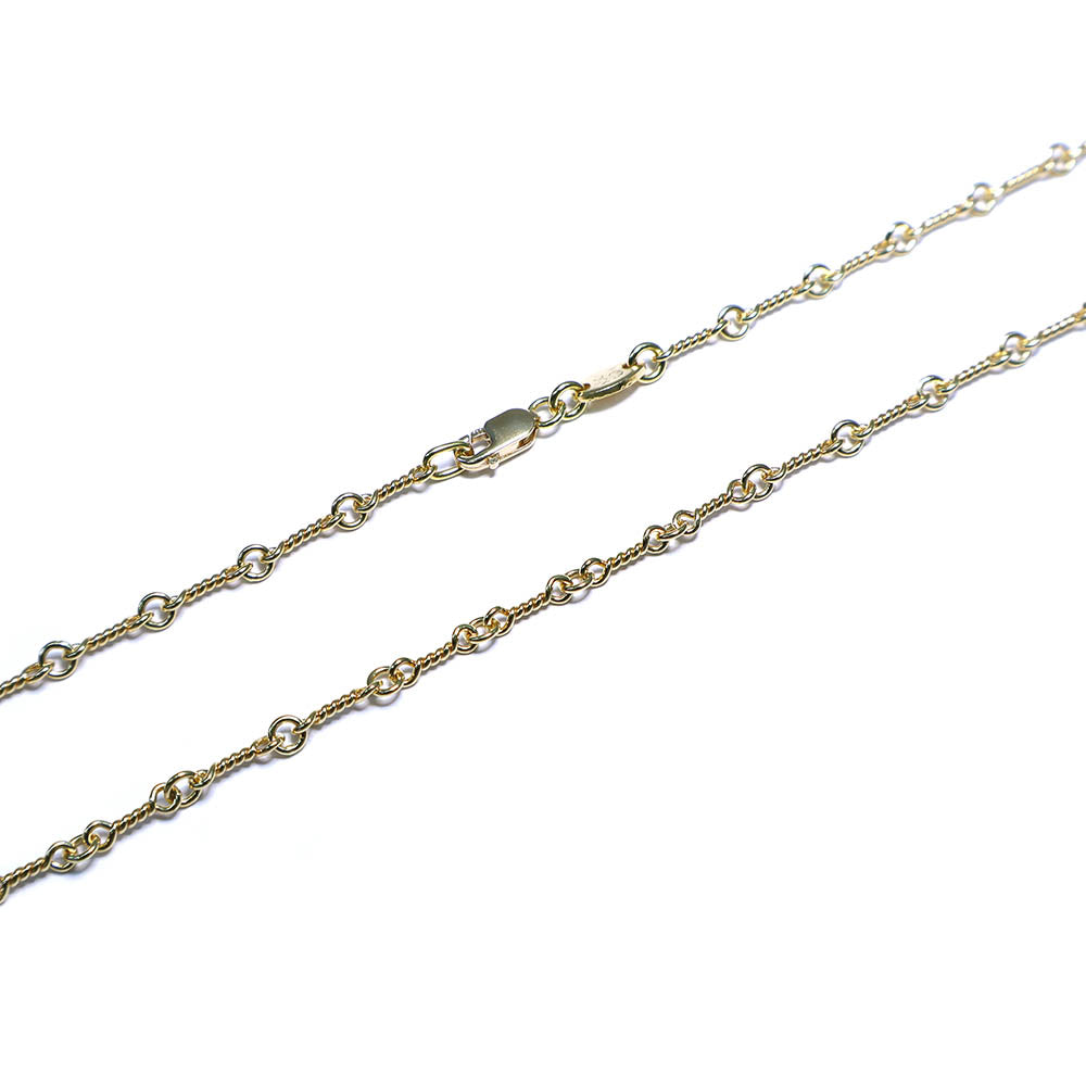 ツイスト チェーン ネックレス 18inch Twist Chain Necklace 22K ゴールド