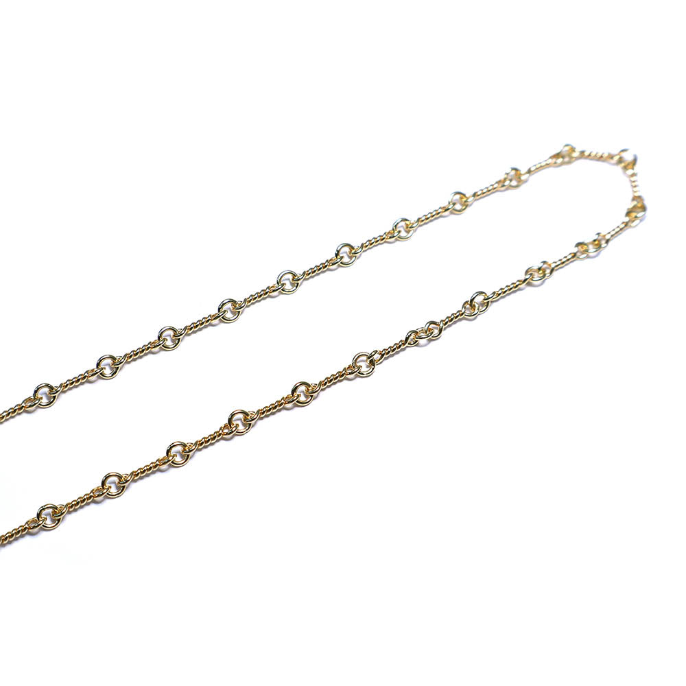 ツイスト チェーン ネックレス 18inch Twist Chain Necklace 22K ゴールド