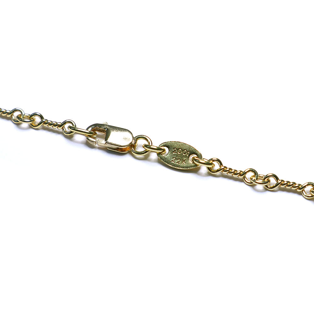 ツイスト チェーン ネックレス 18inch Twist Chain Necklace 22K ゴールド