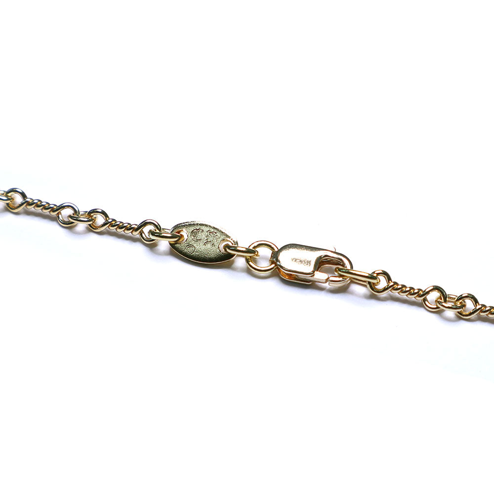 ツイスト チェーン ネックレス 18inch Twist Chain Necklace 22K ゴールド