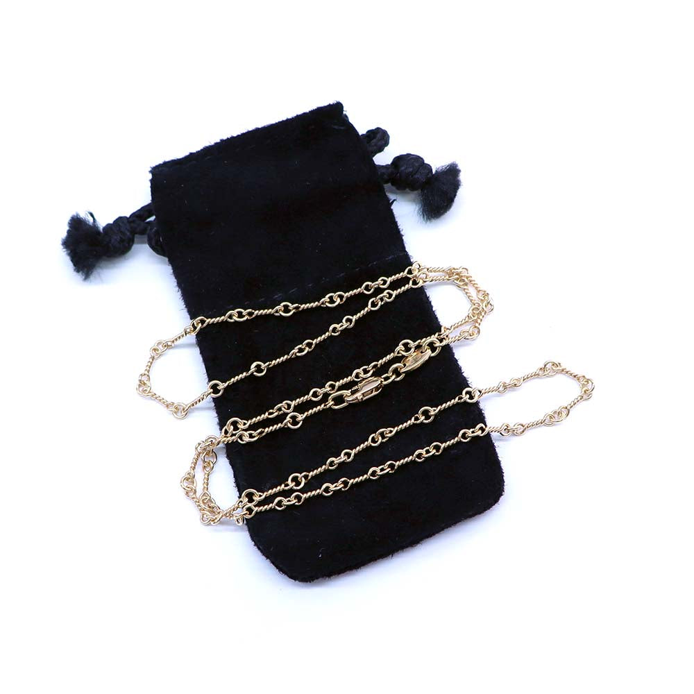 ツイスト チェーン ネックレス 18inch Twist Chain Necklace 22K ゴールド