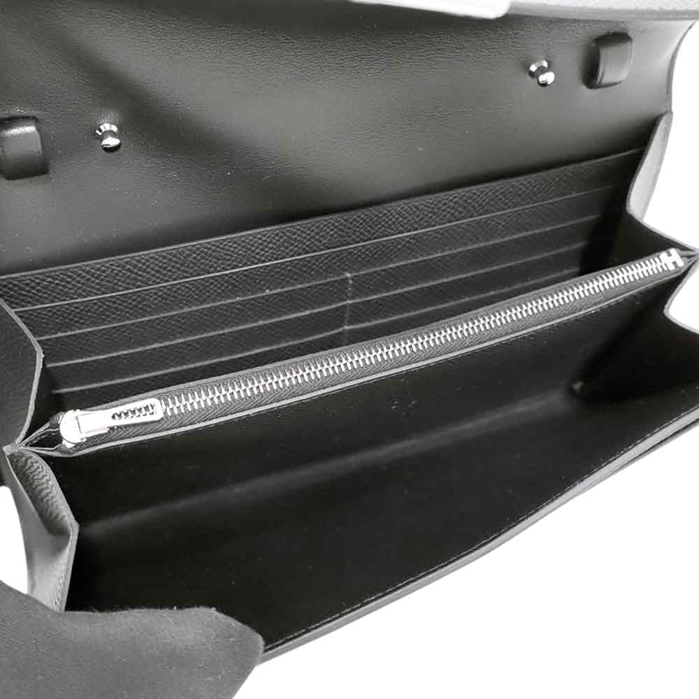 コンスタンス ロング トゥーゴー ブラック エプソン シルバー金具 G刻印 ショルダーウォレット