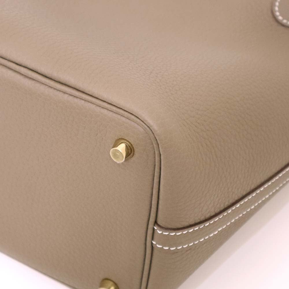 ピコタン ロック PM エトゥープ トリヨンクレマンス ゴールド金具 G刻印