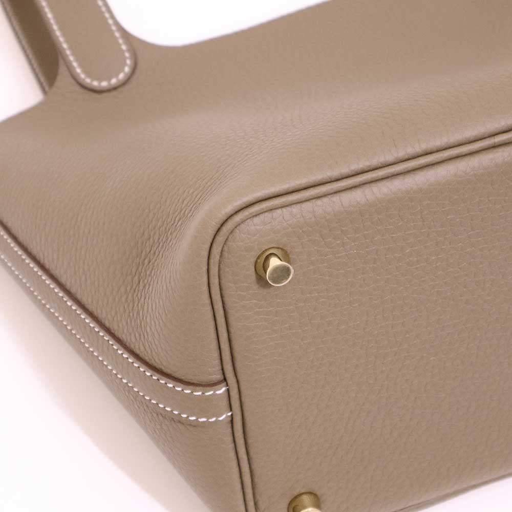 ピコタン ロック PM エトゥープ トリヨンクレマンス ゴールド金具 G刻印
