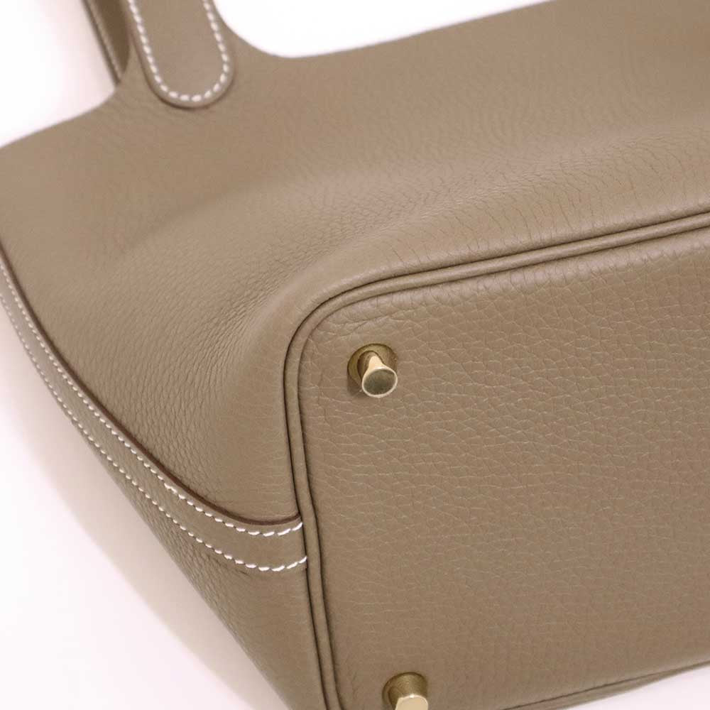 ピコタン ロック PM エトゥープ トリヨンクレマンス ゴールド金具 G刻印