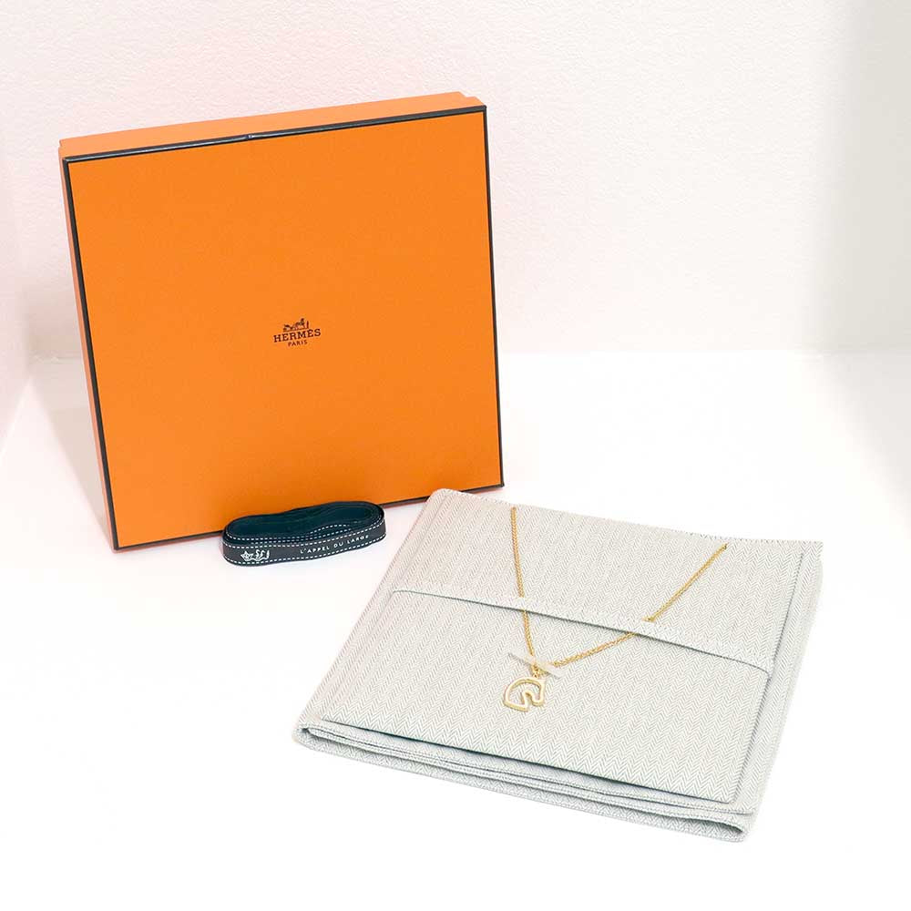 トネール PM ネックレス クリーム ゴールド金具 馬モチーフ ホース