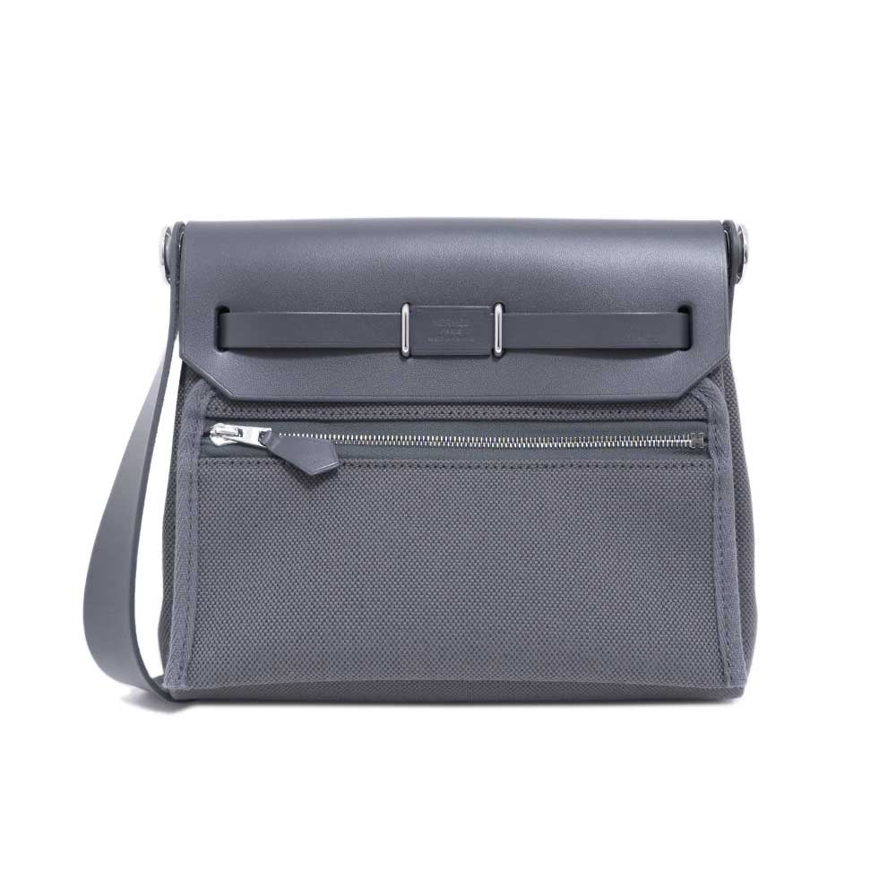 エールバッグ ジップ ミニ 20 アルドワーズ ヴァッシュハンター/トワルミリタリー シルバー金具 K刻印