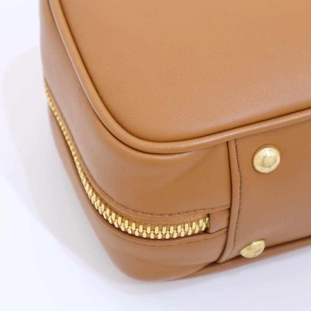 アルカディ レザーバッグ ラージ 5BB148 ソフトパデット コニャックブラウン ゴールド金具 2WAYバッグ