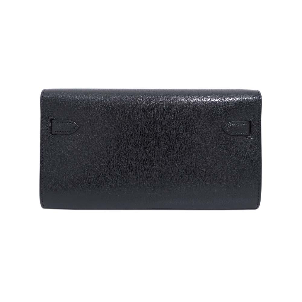 ケリーウォレット ロング トゥーゴー ブラック シェーブルシャムキラ シルバー金具 G刻印