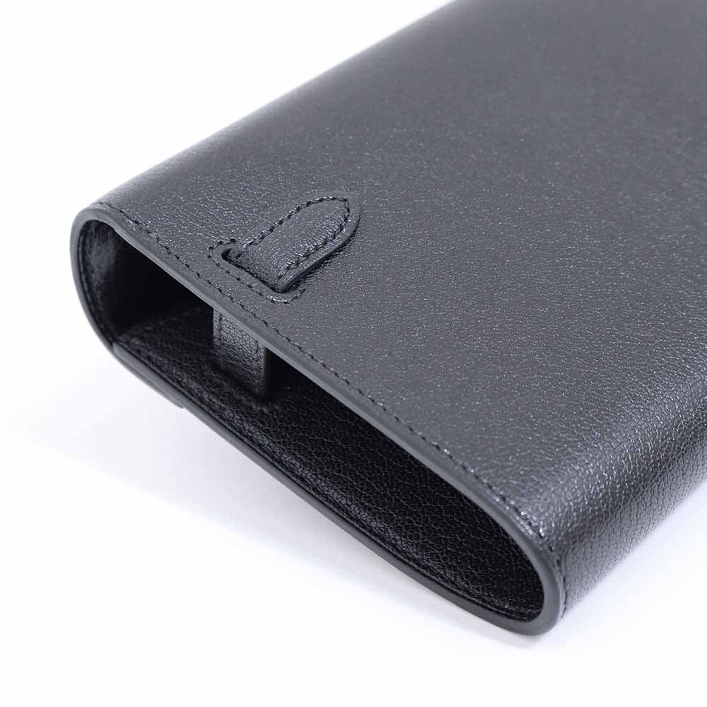 ケリーウォレット ロング トゥーゴー ブラック シェーブルシャムキラ シルバー金具 G刻印