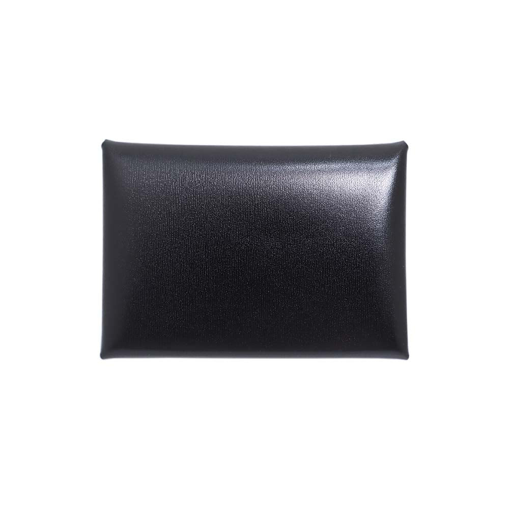 カルヴィ デュオ ブラック ボックスカーフ シルバー金具 K刻印