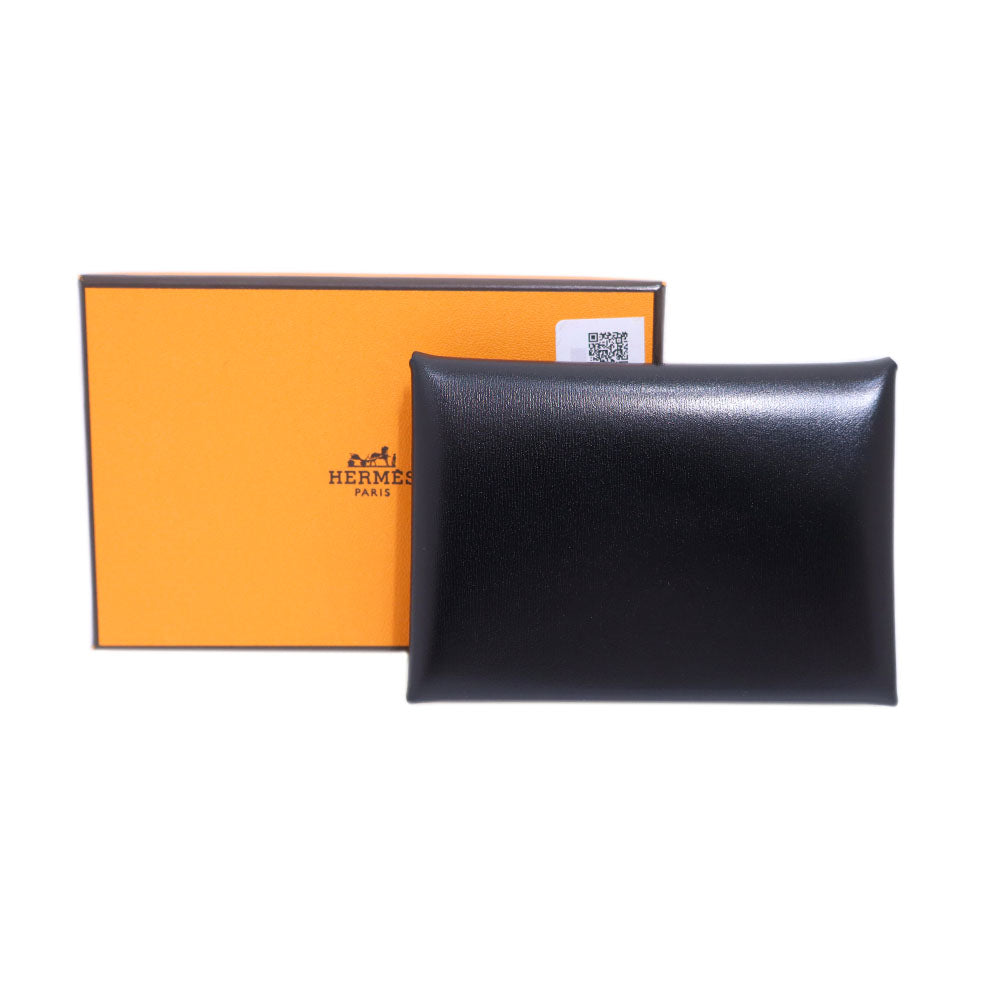 カルヴィ デュオ ブラック ボックスカーフ シルバー金具 K刻印