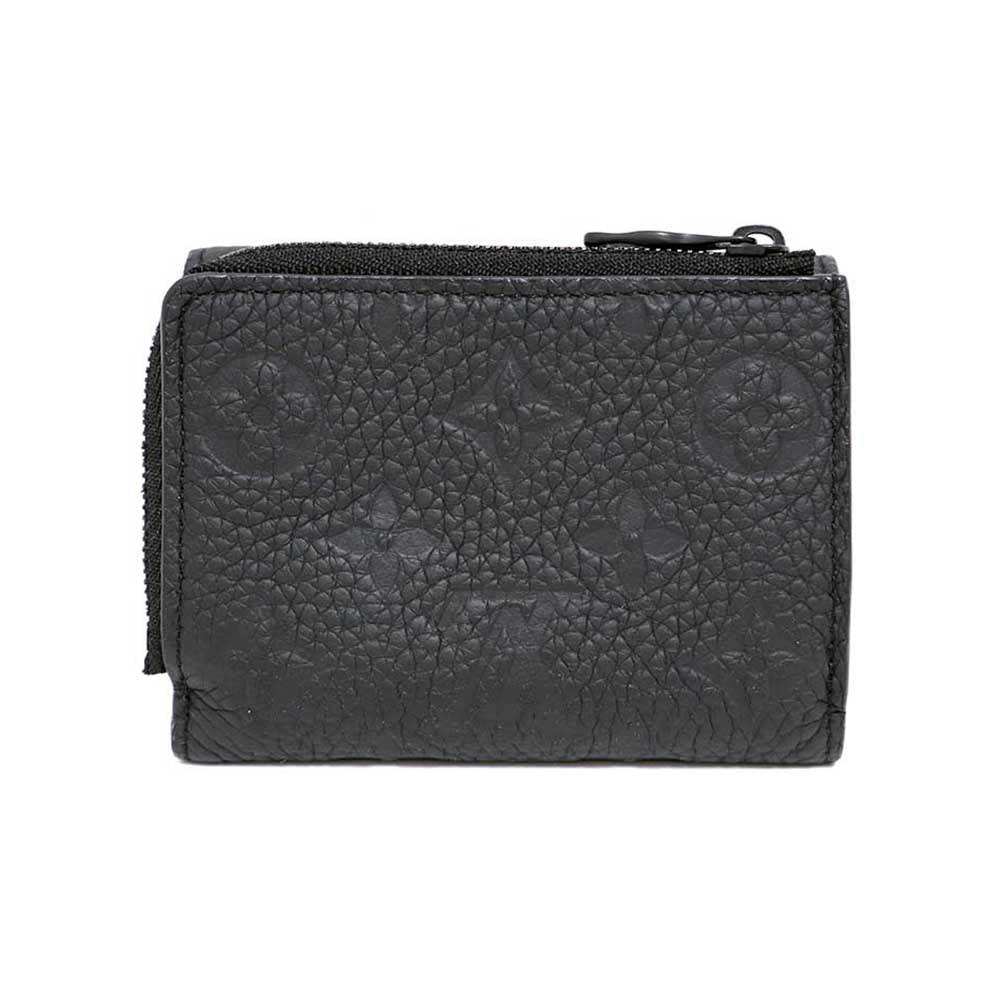ポルトフォイユパイロット ブラック トリヨンモノグラムレザー モノクローム金具 M82556 三つ折り財布 コンパクトウォレット