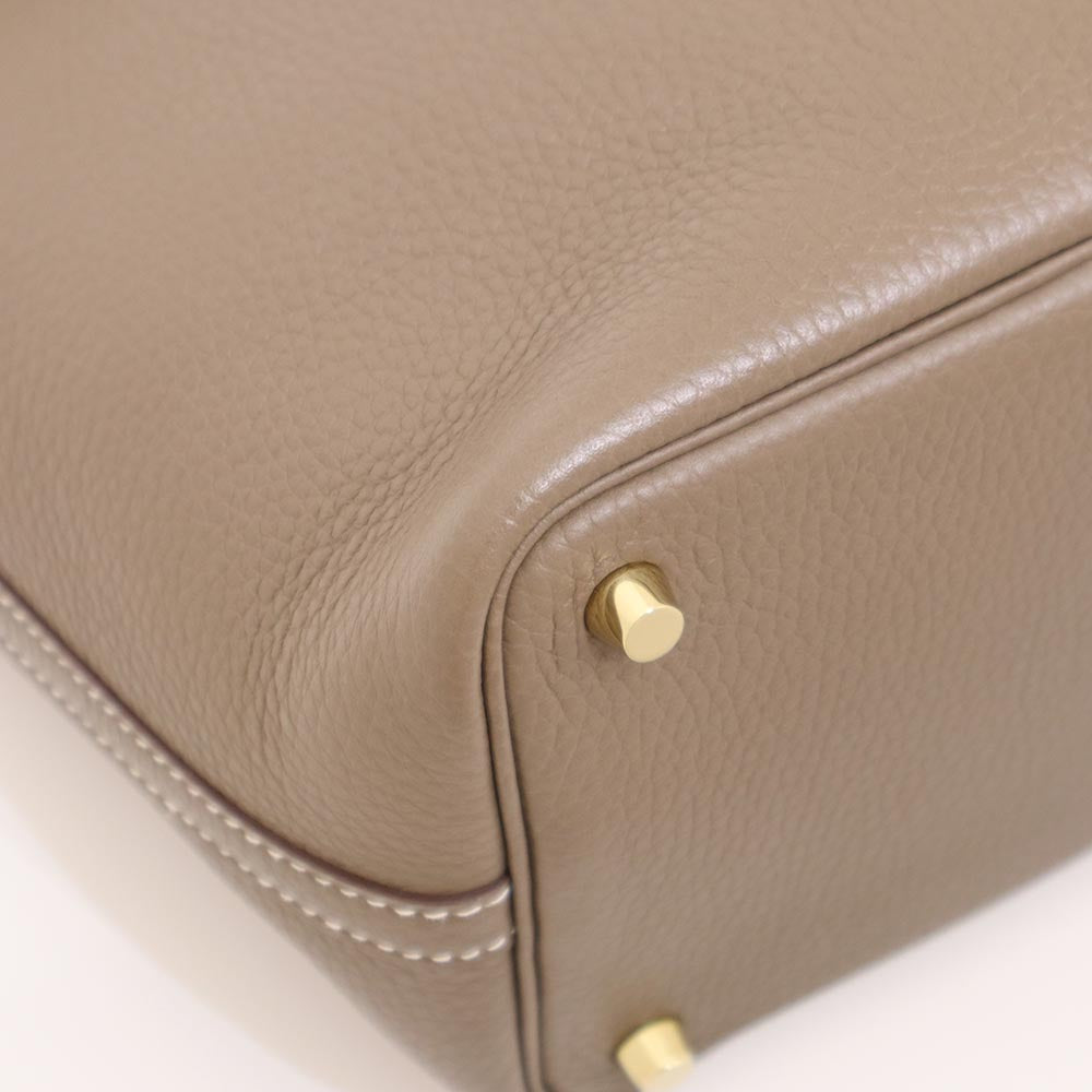 ピコタン ロック PM エトゥープ トリヨンクレマンス ゴールド金具 U刻印