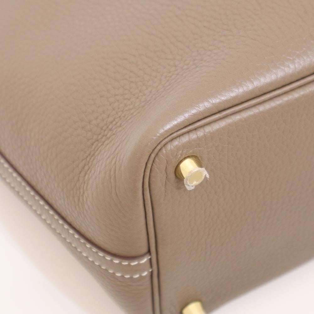 ピコタン ロック PM エトゥープ トリヨンクレマンス ゴールド金具 U刻印