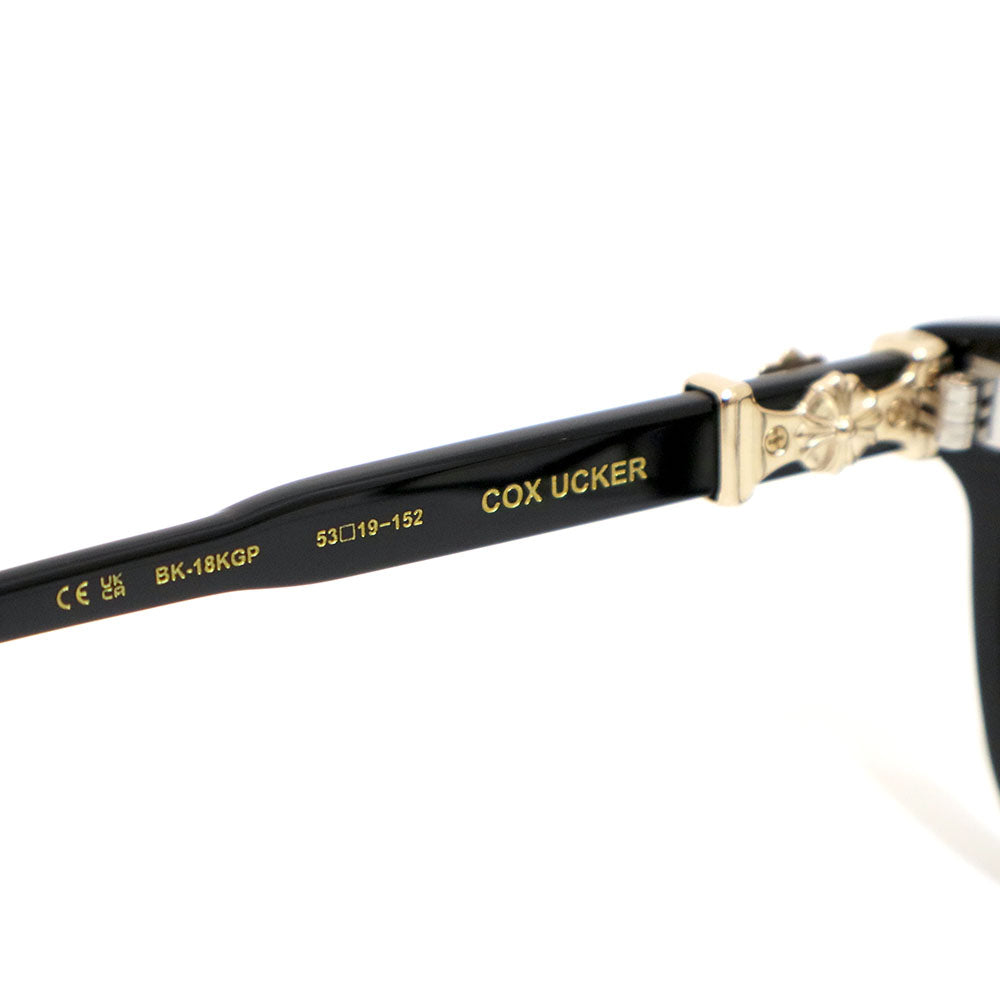 COX UCKER コックスアッカー 眼鏡 メガネ サングラス ブラック ゴールド SV925 CHクロス CHプラス