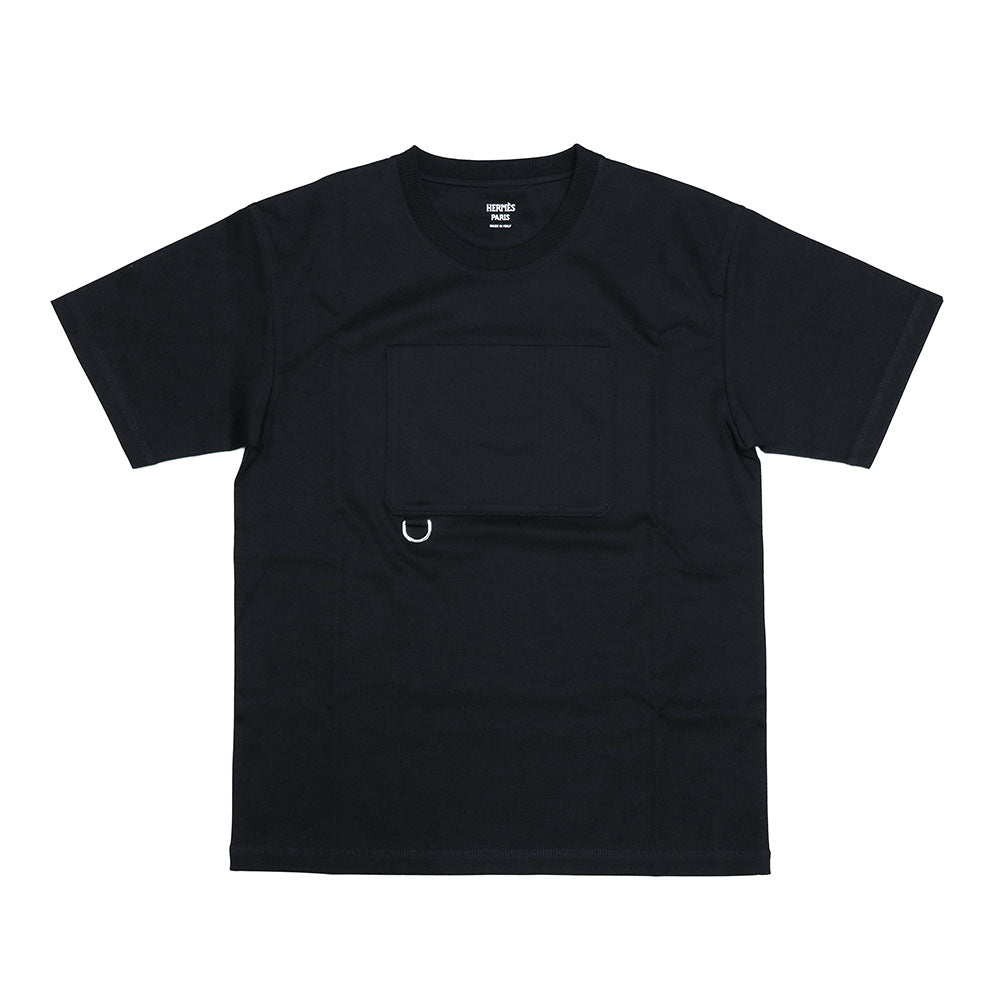 マキシＴシャツ ユーティリティポケット 6H4637DC ブラック コットン 半袖 34