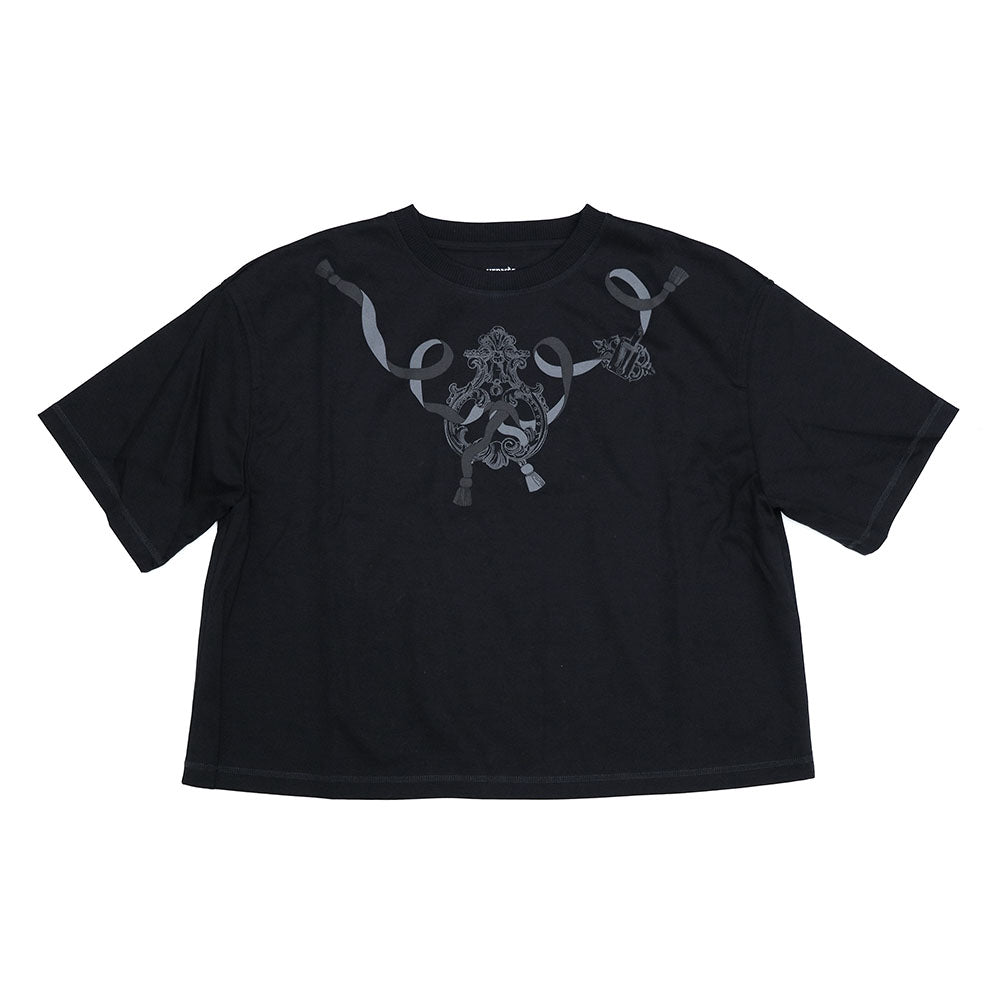 カルトゥッシュ Tシャツ ボクシーフィット 6E4638DC  ブラック グレー コットン 半袖 36