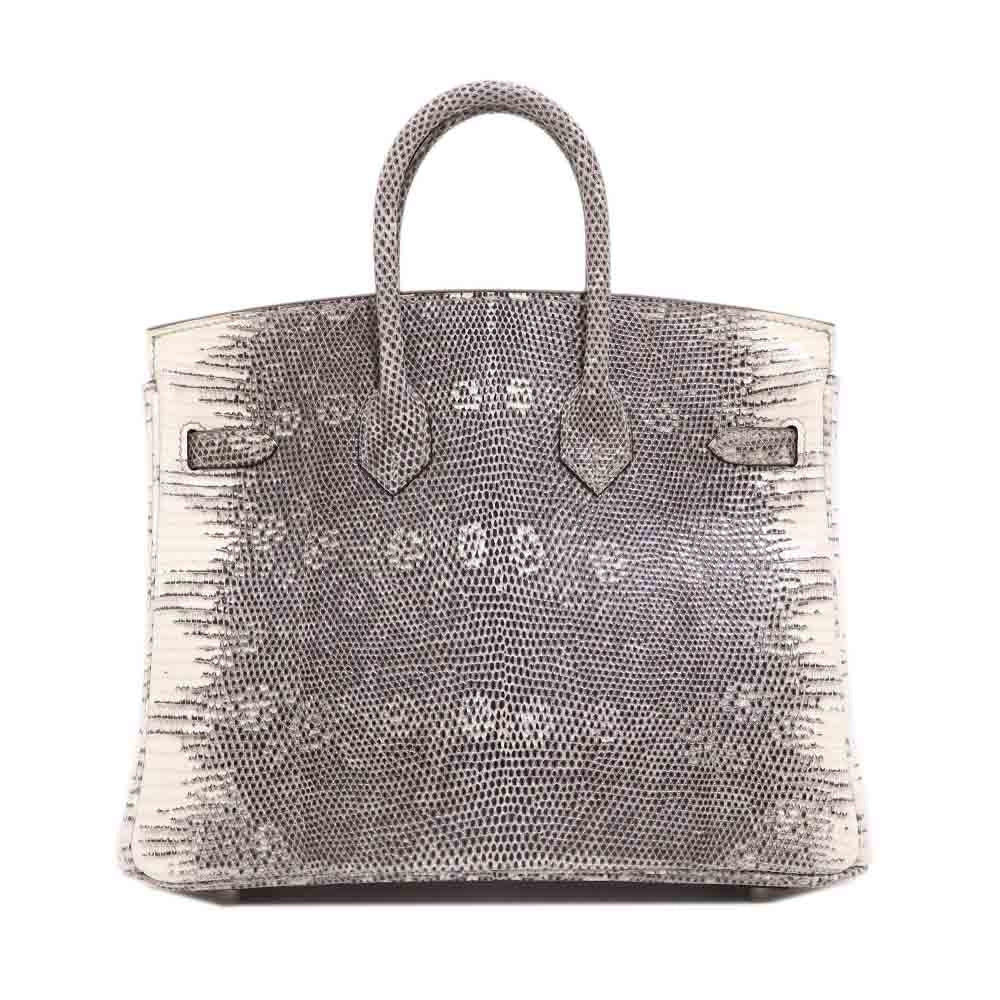 バーキン 25 オンブレ リザードナチュラ シルバー金具 W刻印