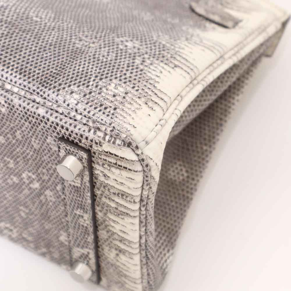 バーキン 25 オンブレ リザードナチュラ シルバー金具 W刻印
