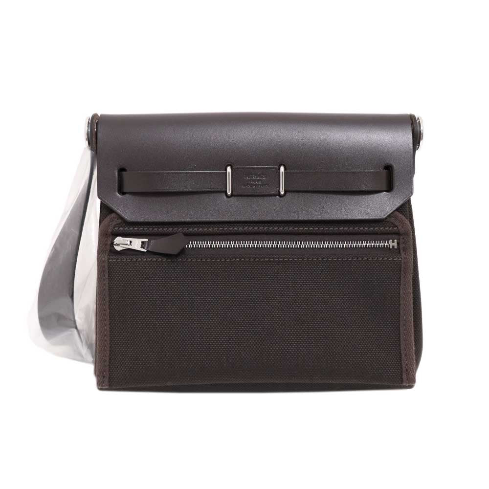 エールバッグ ジップ ミニ 20 エベンヌ ヴァッシュハンター/トワルアッシュ シルバー金具 G刻印