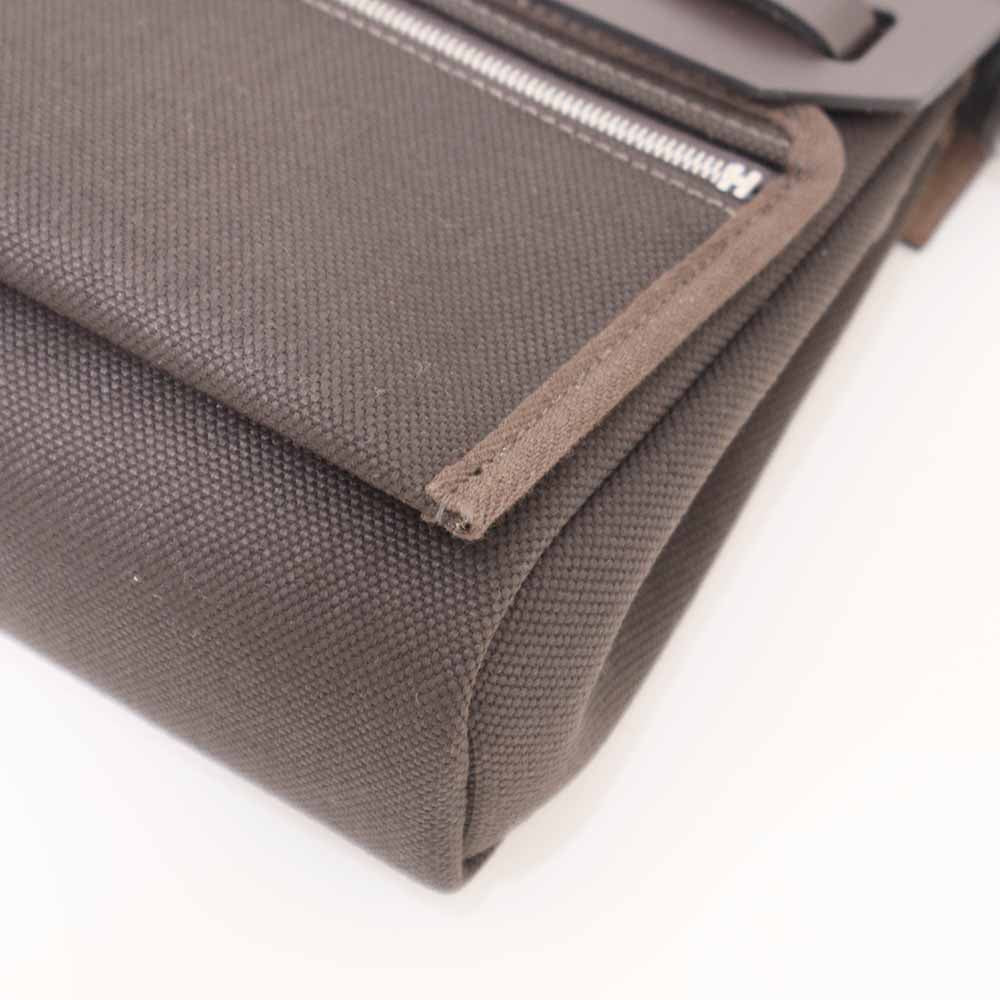 エールバッグ ジップ ミニ 20 エベンヌ ヴァッシュハンター/トワルアッシュ シルバー金具 G刻印