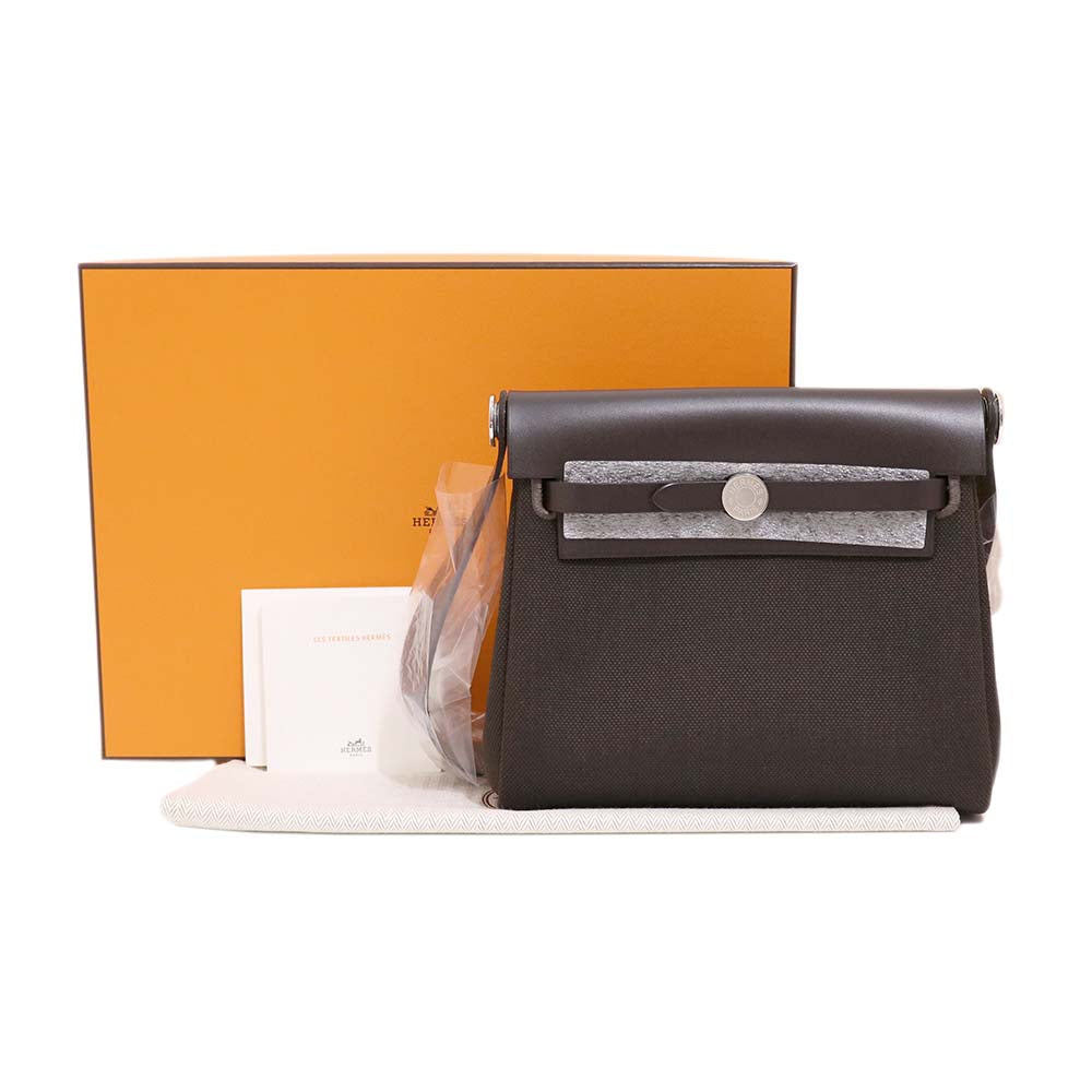 エールバッグ ジップ ミニ 20 エベンヌ ヴァッシュハンター/トワルアッシュ シルバー金具 G刻印