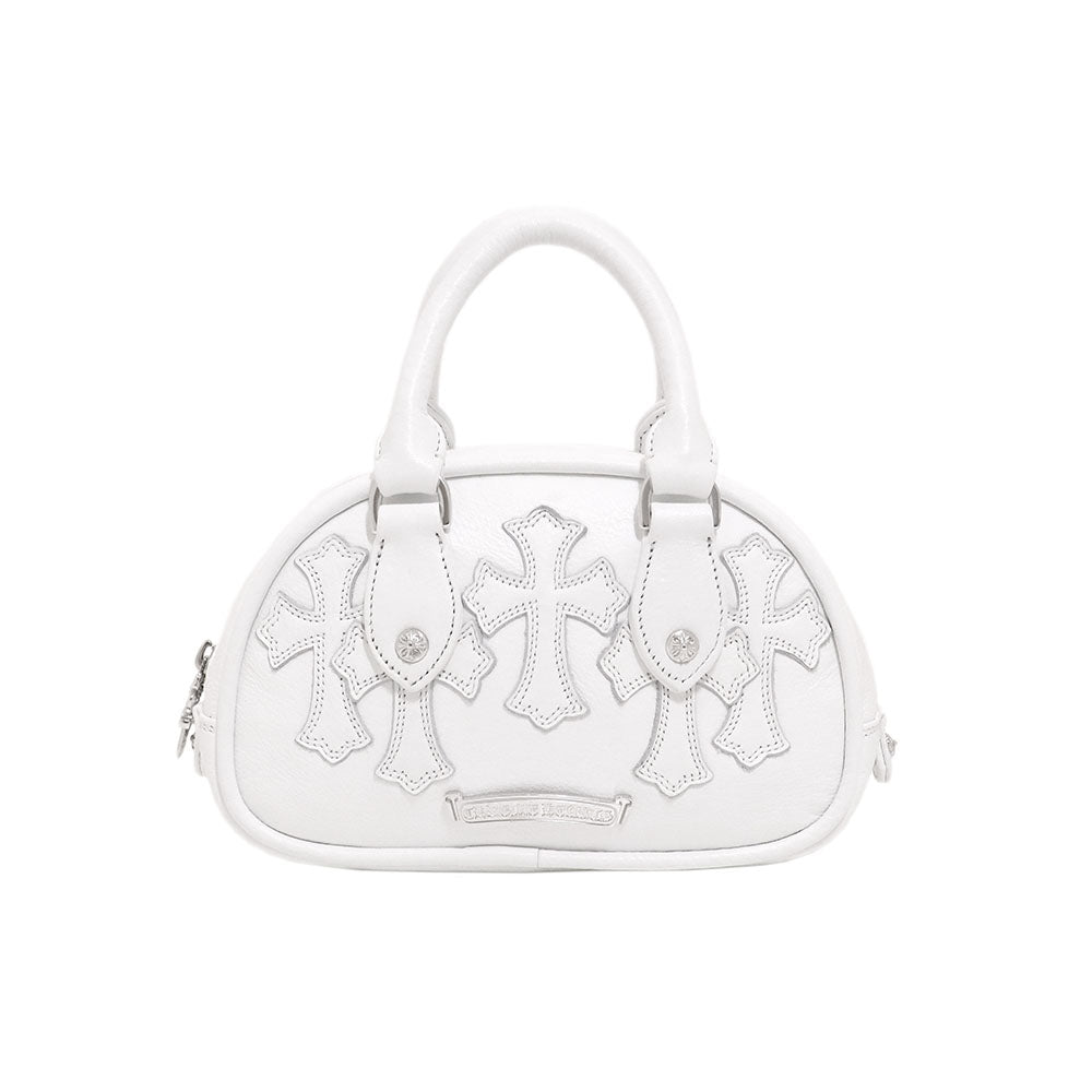 Tiny GYM Cemetery Cross Patch Hand Bag タイニー ジムバッグ セメタリークロスパッチ ハンドバッグ ホワイト カーフレザー シルバー金具 ミニバッグ
