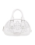 Tiny GYM Cemetery Cross Patch Hand Bag タイニー ジムバッグ セメタリークロスパッチ ハンドバッグ ホワイト カーフレザー シルバー金具 ミニバッグ