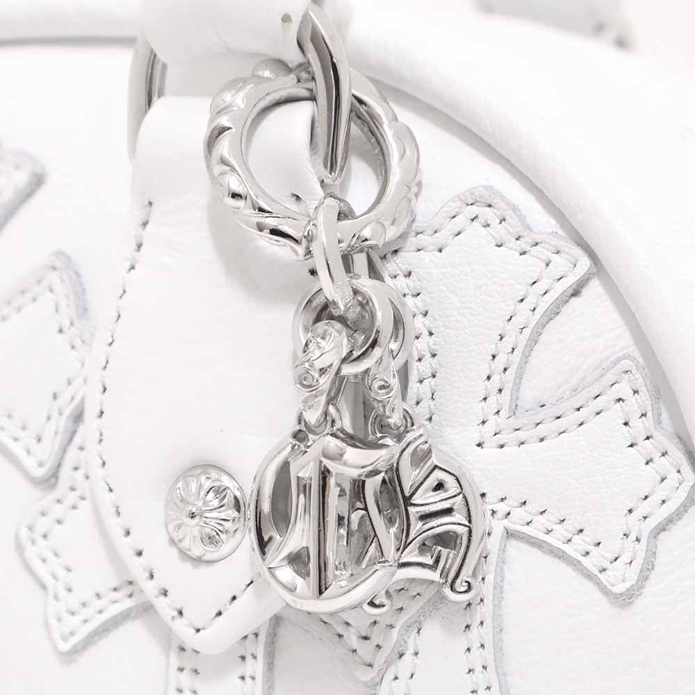 Tiny GYM Cemetery Cross Patch Hand Bag タイニー ジムバッグ セメタリークロスパッチ ハンドバッグ ホワイト カーフレザー シルバー金具 ミニバッグ