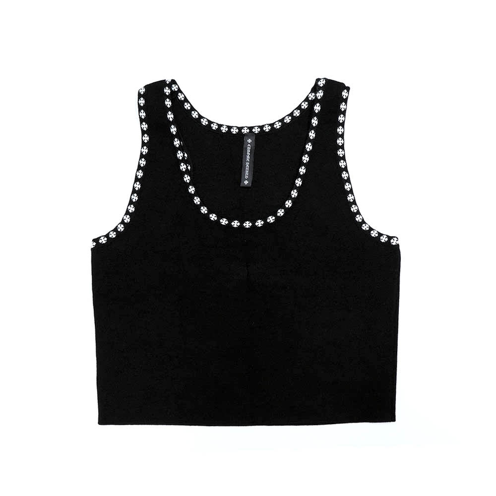 CH Plus Jacquard Cropped Tank Top CHプラス ジャカードクロップド タンクトップ ノースリーブ S